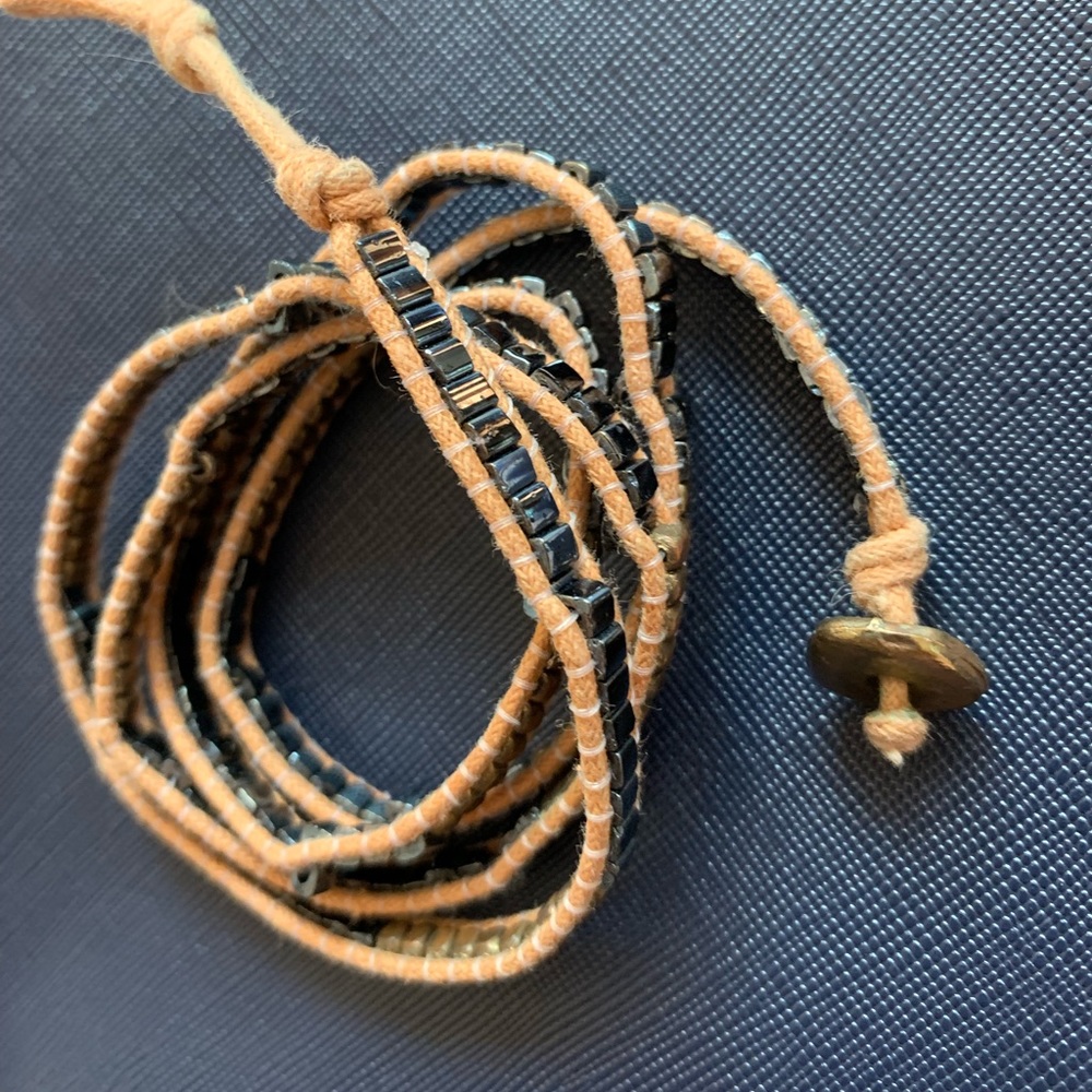 Beaded wrap bracelet